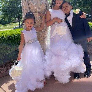 Tulle white flower girl dresses